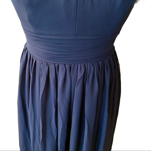 #LEVKOFF Navy Blue Bridesmaid/Prom Gown NWT - S - Picture 5 of 11